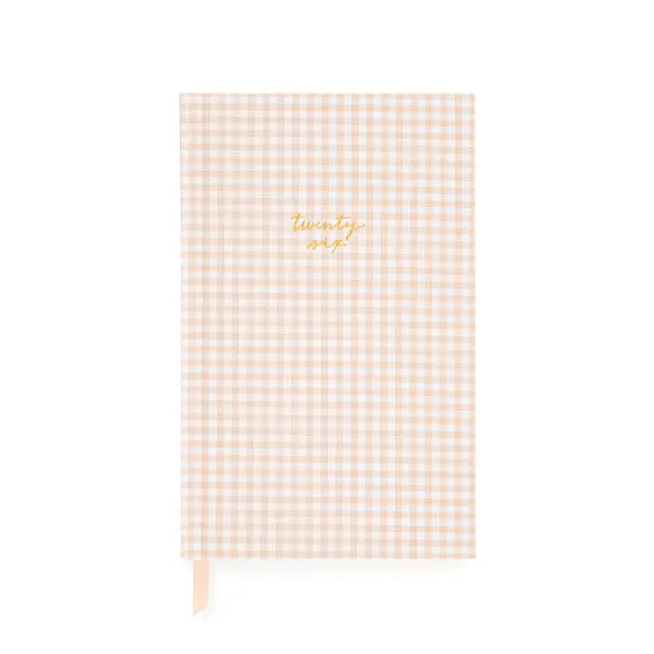 2026 Pink Gingham Small Bound Agenda