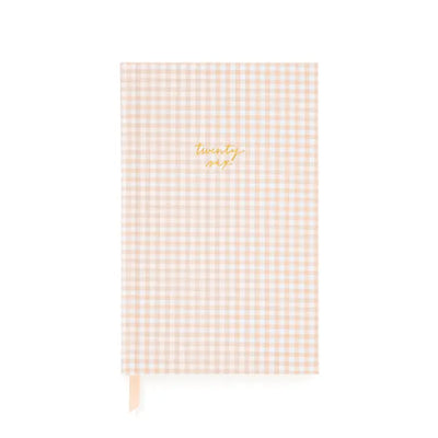 2026 Pink Gingham Small Bound Agenda