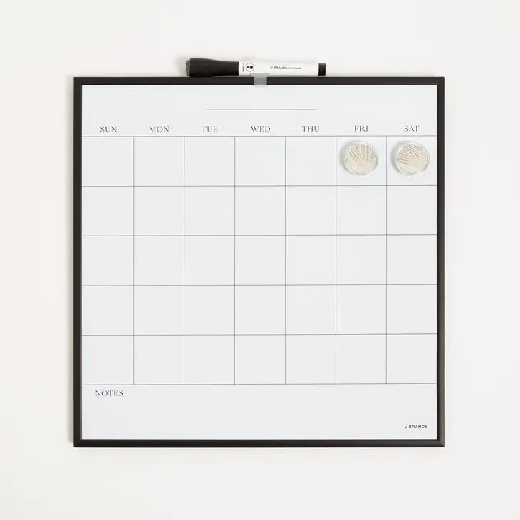 BLACK METAL FRAME DRY ERASE BOARD - 14"X14"