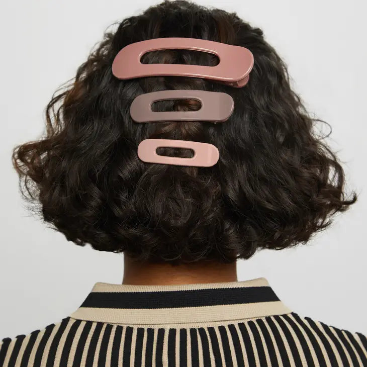 FLAT LAY CLAW CLIP 3PC FLAT - ULTRA GLOSSY TERRACOTTA