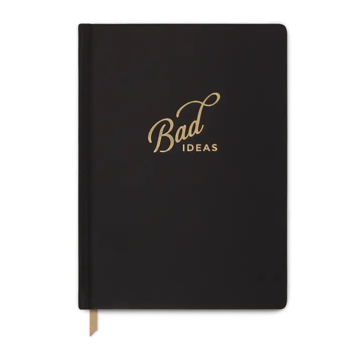 BOOKCLOTH BOOK BOUND- BLACK QUOTES "BAD IDEAS"