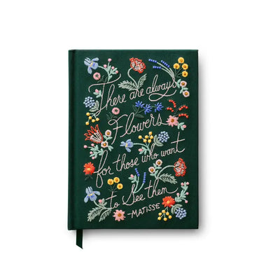 THERE ARE ALWAYS FLOWERS EMBROIDERED JOURNAL