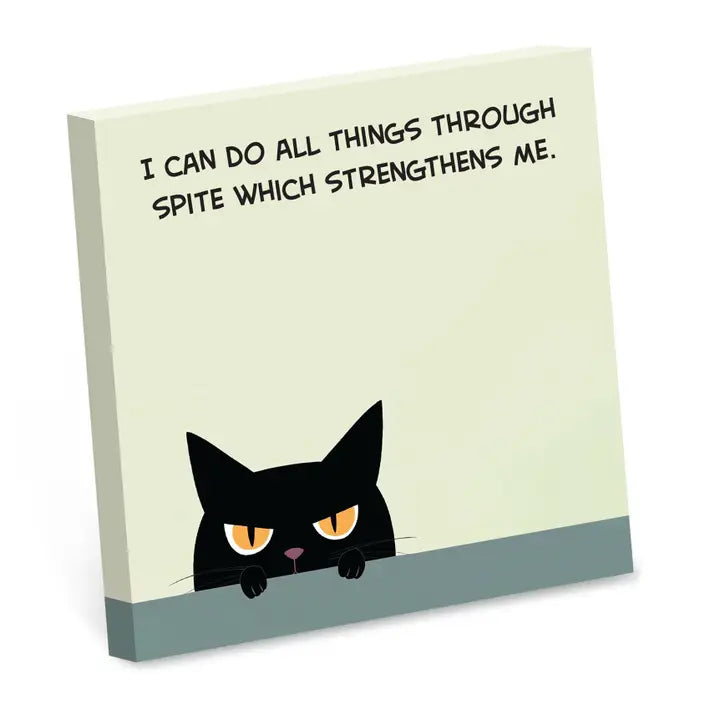 I Can Do All Things Through Spite - Funny Sticky Notepad