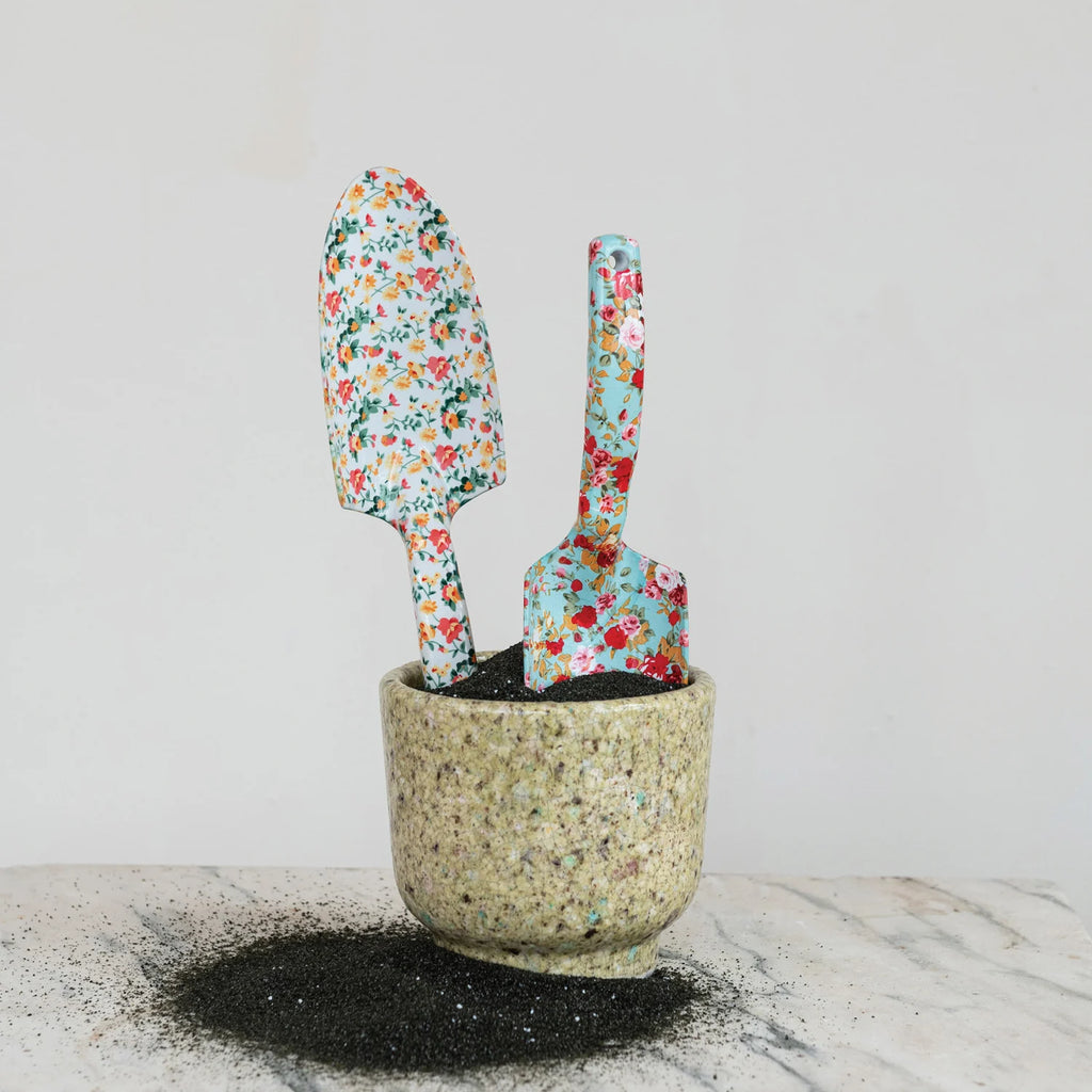 Aluminum Garden Spade with Floral Pattern