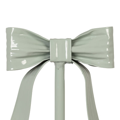 Metal Mug Rack with Bow in Eucalyptus Color