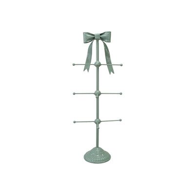 Metal Mug Rack with Bow in Eucalyptus Color