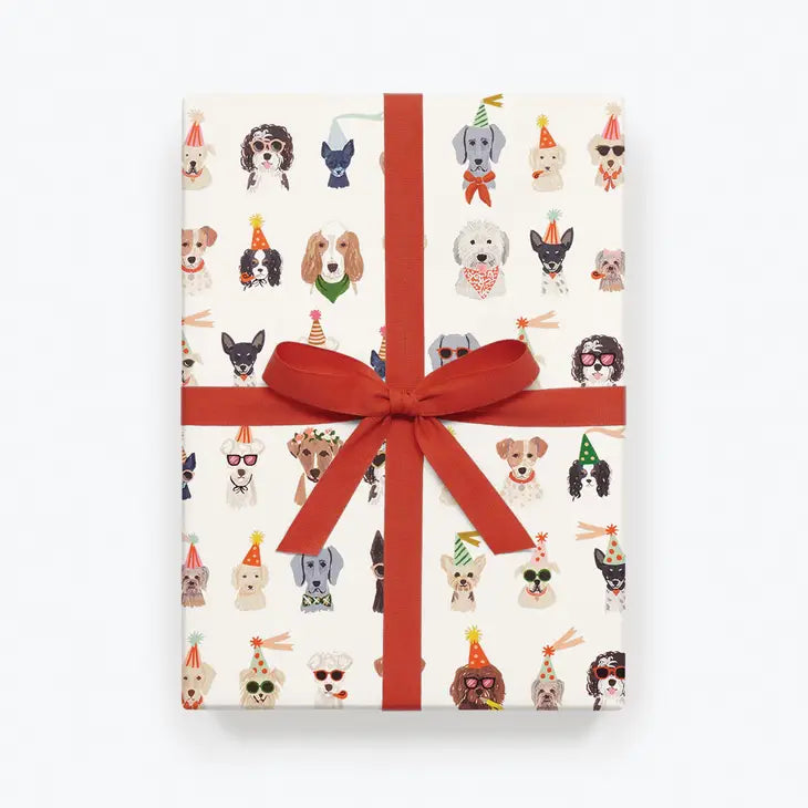 ROLL OF 3 PARTY PUPS WRAPPING SHEETS