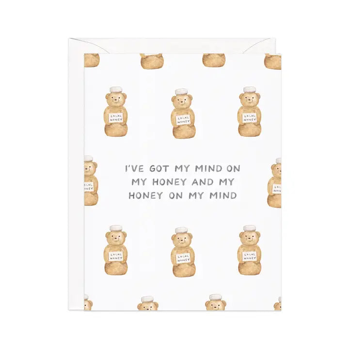 Mind On My Honey — Hip Hop Pun Love Card
