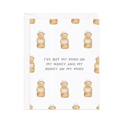 Mind On My Honey — Hip Hop Pun Love Card