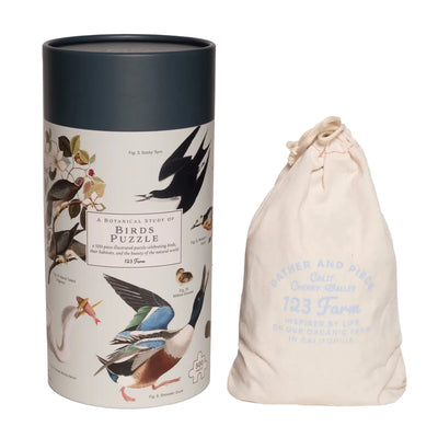Birds Puzzle – 500 Pc Tube with Vintage Illustrations