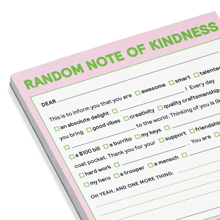 RANDOM NOTE OF KINDNESS NIFTY NOTE PAD (PASTEL)