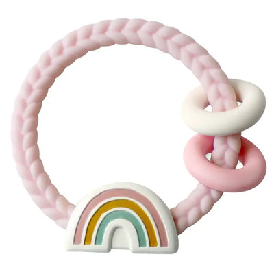 RITZY RATTLE SILICONE TEETHER RATTLES - RAINBOW