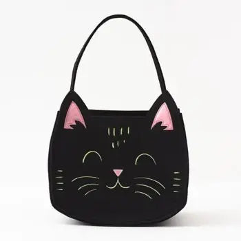 BLACK CAT FELT TOTE