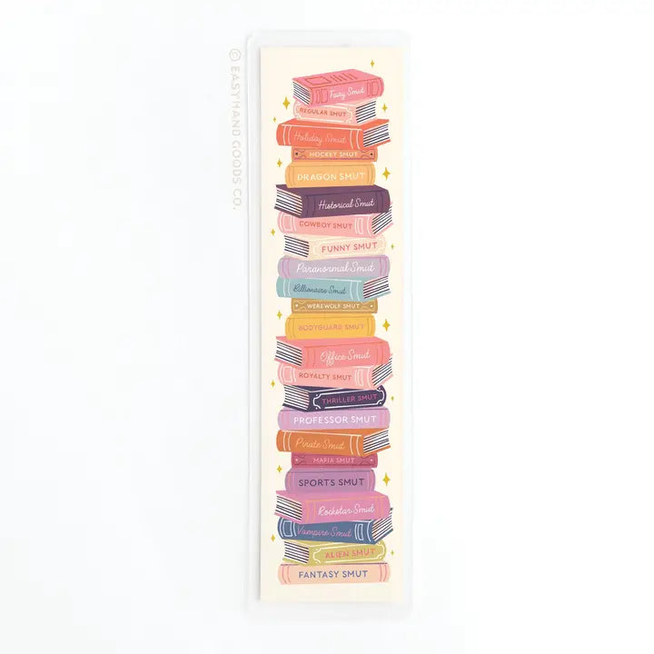 Smut Book Stack Laminated Bookmark