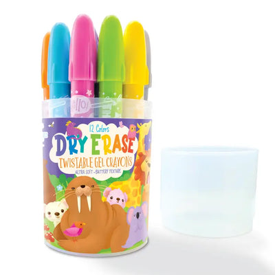 DRY ERASE TWISTABLE GEL CRAYONS - ANIMALS AROUND THE WORLD