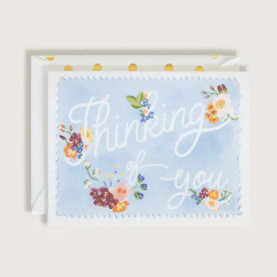 Thinking of You Greeting Card with Flowers