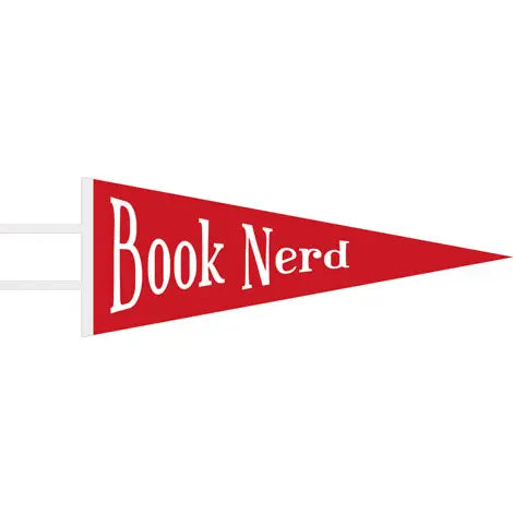 BOOK NERD PENNANT (VINTAGE-STYLED)