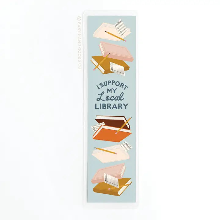 I Support My Local Library Laminated Bookmark