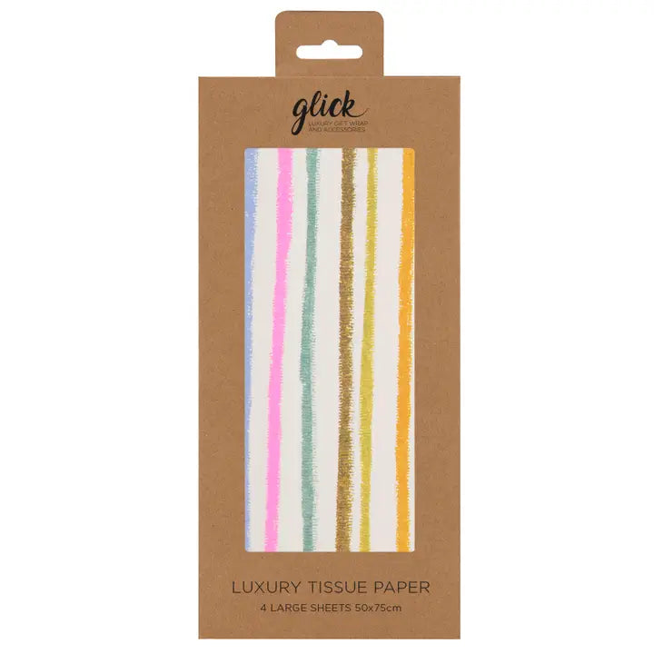 TISSUE STEPHANIE DYMENT MULTI STRIPE (4 SHEETS)