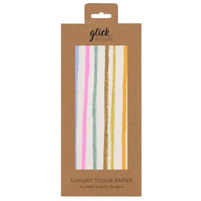 TISSUE STEPHANIE DYMENT MULTI STRIPE (4 SHEETS)