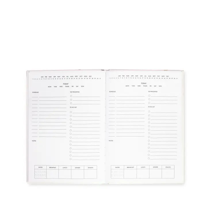 GOLD DOT WITH SCRIPT, DAILY TO-DO PLANNER