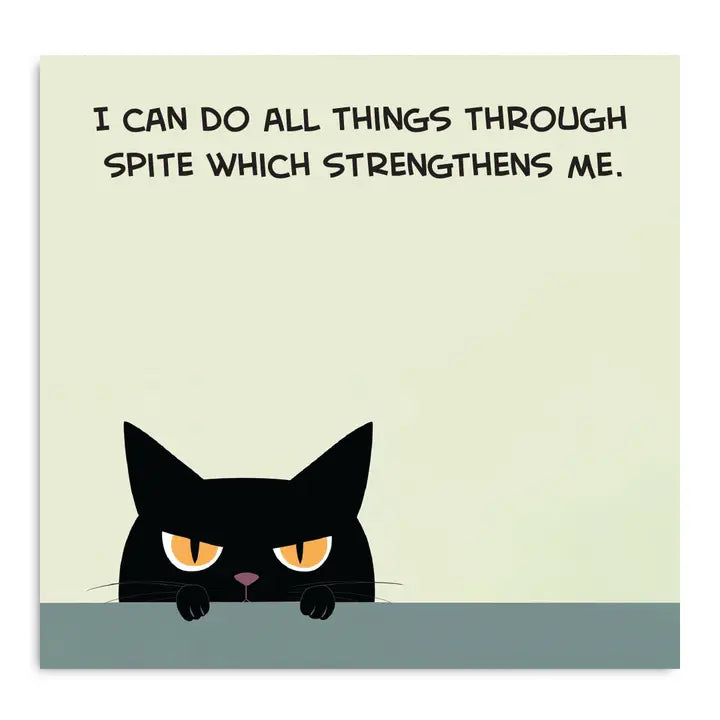 I Can Do All Things Through Spite - Funny Sticky Notepad