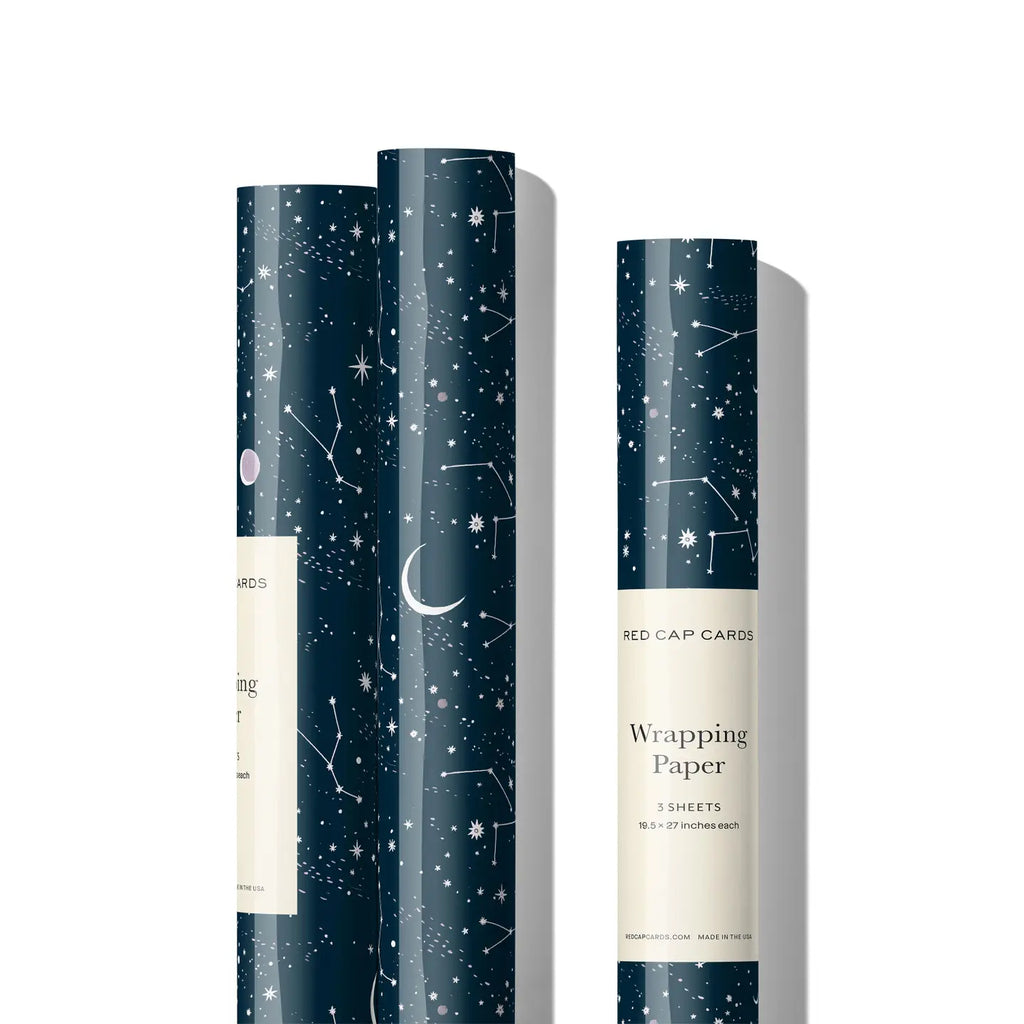 Moon and Stars Wrapping Paper