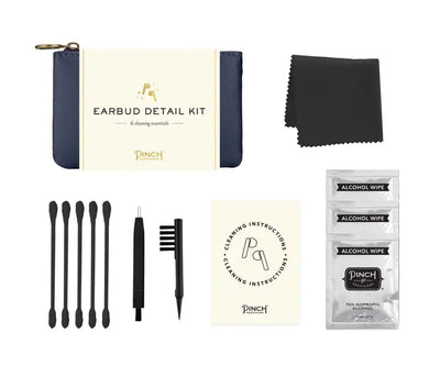 Earbud Detail Kit | Vegan Leather, Unique Tech Gifts in Navy Vegan Leather
