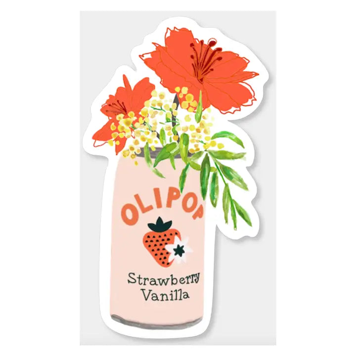 Olipop Flower Can Sticker