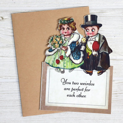 Macabre Wedding Engagement Card For Perfect Weirdos