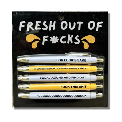 FRESH OUT OF FUCKS PEN SET