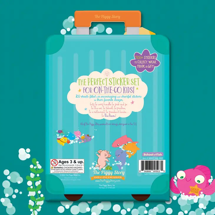 500+ STICKERS ON-THE-GO - SCHOOL OF FISH