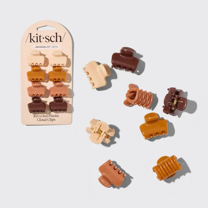 Recycled Plastic Mini Cloud Clips 8pc Set - Sedona