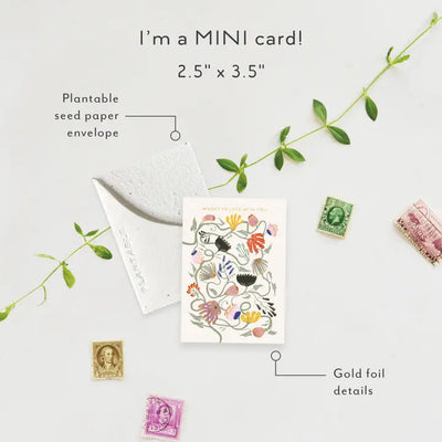Plantable Card - Wildly in Love Sprout - Love + Friendship Mini Greeting Card