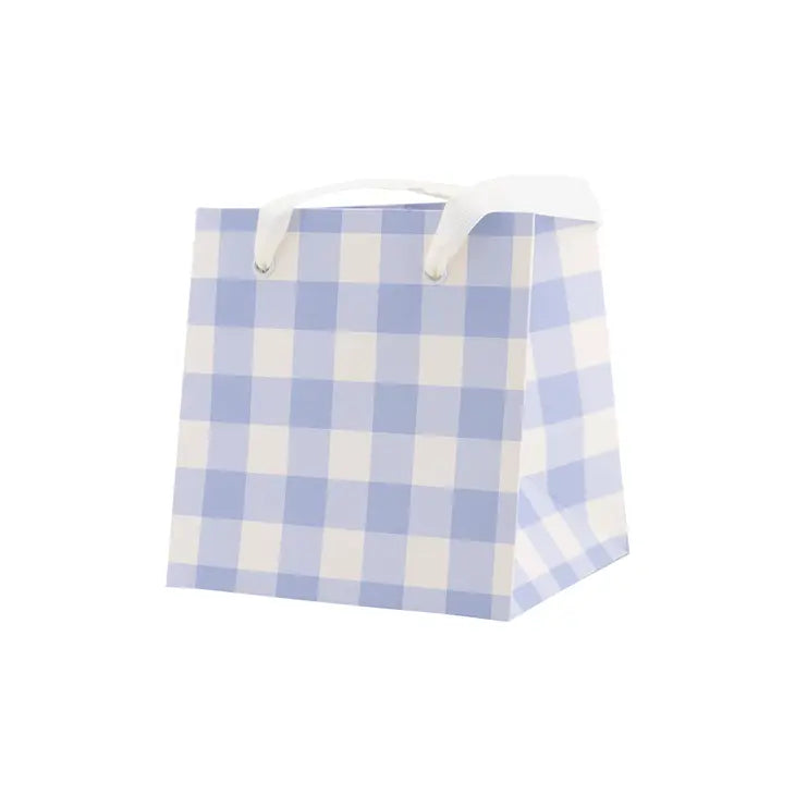 PERIWINKLE GINGHAM GIFT BAG SET