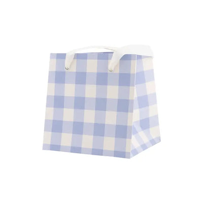 PERIWINKLE GINGHAM GIFT BAG SET