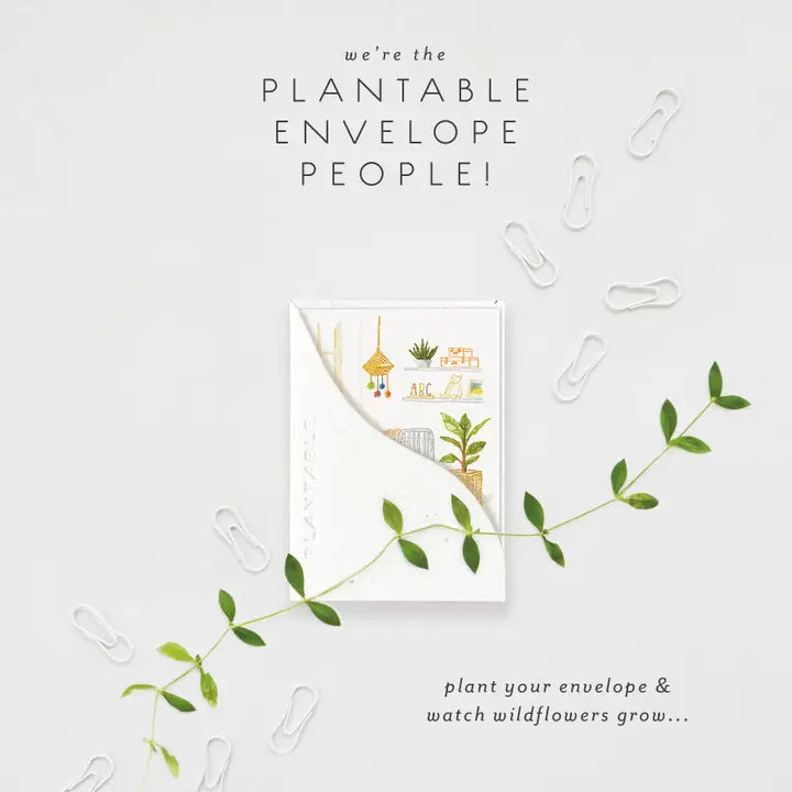 Plantable Card - Nursery Sprout - Baby Mini Greeting Card (2.5" X 3.5")