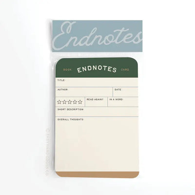 Endnotes Book Review Card Set