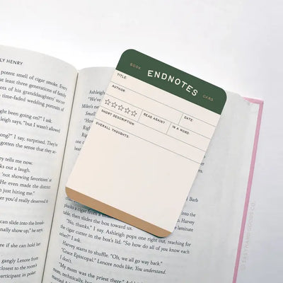 Endnotes Book Review Card Set