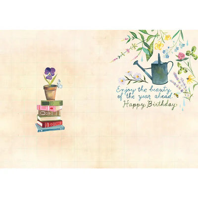 GARDEN & LIBRARY BIRTHDAY CARD