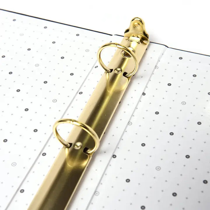 3 Ring Mini Binder - Black Vegan Leather