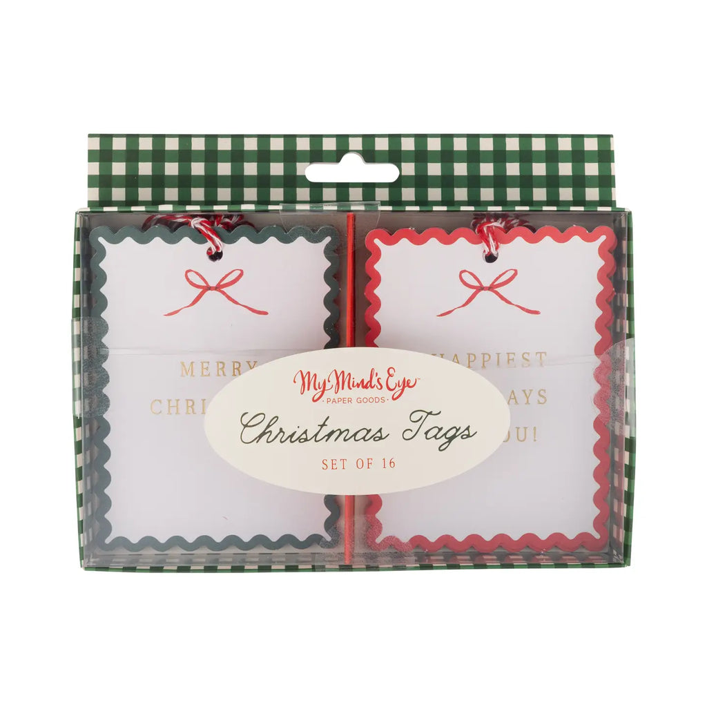 Ric Rac Edge Christmas Paper Gift Tags