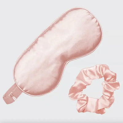 Satin Eyemask & Sleep Scrunchie Set - Blush