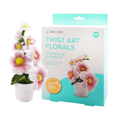 Hibiscus Twist Art Floral Diy Kit – Chenille Flower Craft