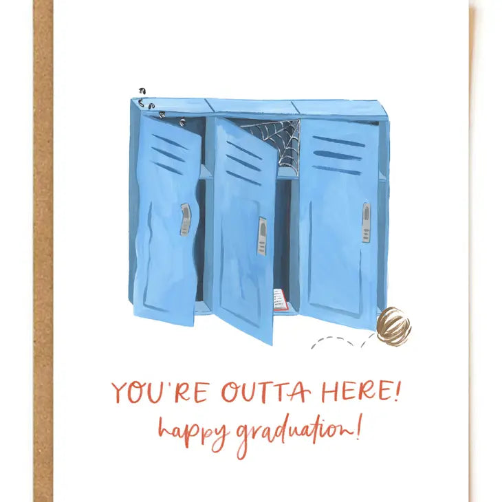 GRADUATION LOCKERS GREETING CARD