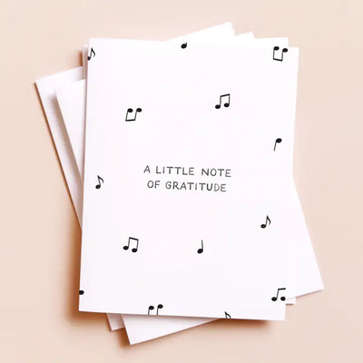 A Little Note of Gratitude — Music Pun Thank You Card