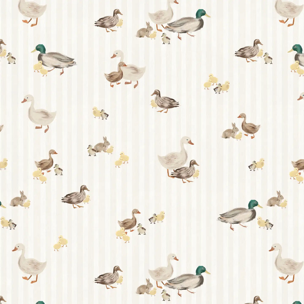 Ducks & Stripes Gift Wrap Roll