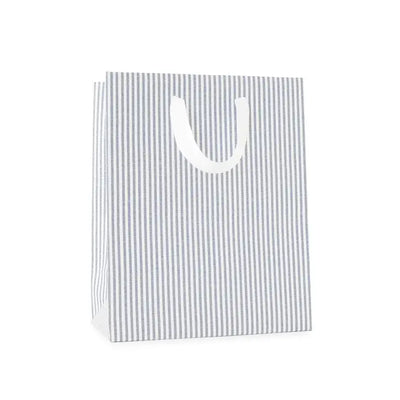 BLUE TICKING STRIPE GIFT BAG