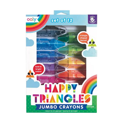 HAPPY TRIANGLES JUMBO CRAYONS - SET OF 12