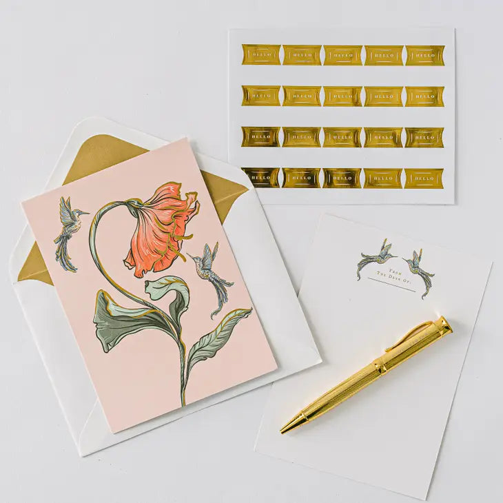 HUMMINGBIRD LUXURY STATIONERY SET